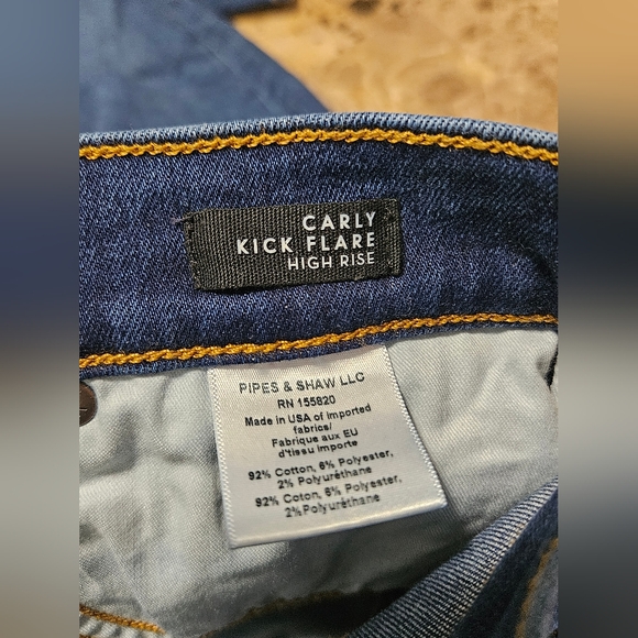 Veronica Beard Carly Kick Flare Jeans In Bright Blue Size 26 - Picture 11 of 12